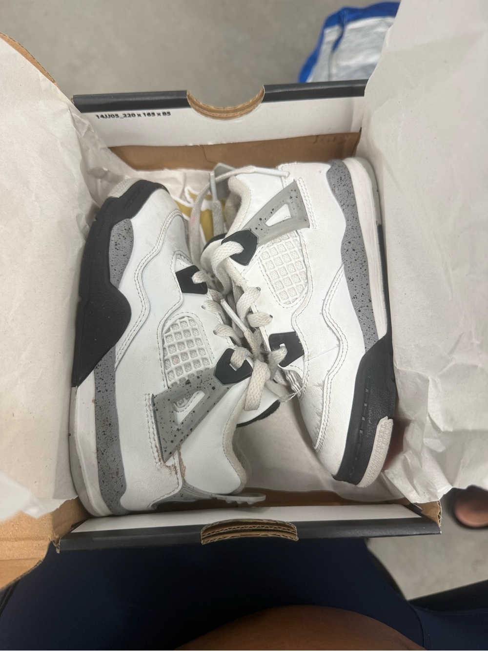 Jordan Kids White and Gray Retro Sneakers